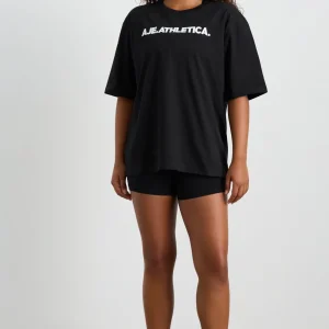 Clearance Aje ATHLETICA Oversized Bold Logo Tee 102 Black/White