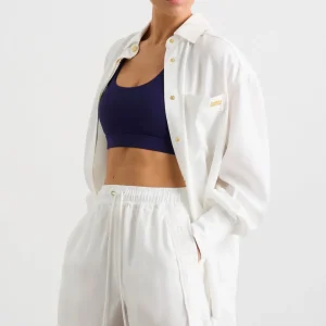 Store Aje ATHLETICA Oversized Denim Shirt 421 White