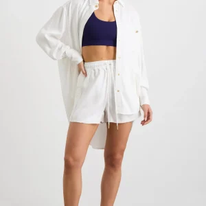 Store Aje ATHLETICA Oversized Denim Shirt 421 White