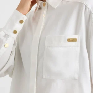Store Aje ATHLETICA Oversized Denim Shirt 421 White