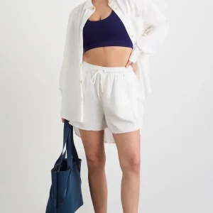 Store Aje ATHLETICA Oversized Denim Shirt 421 White