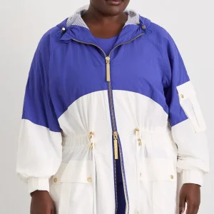 Hot Aje ATHLETICA Oversized Spray Jacket 803 Electric Blue / White