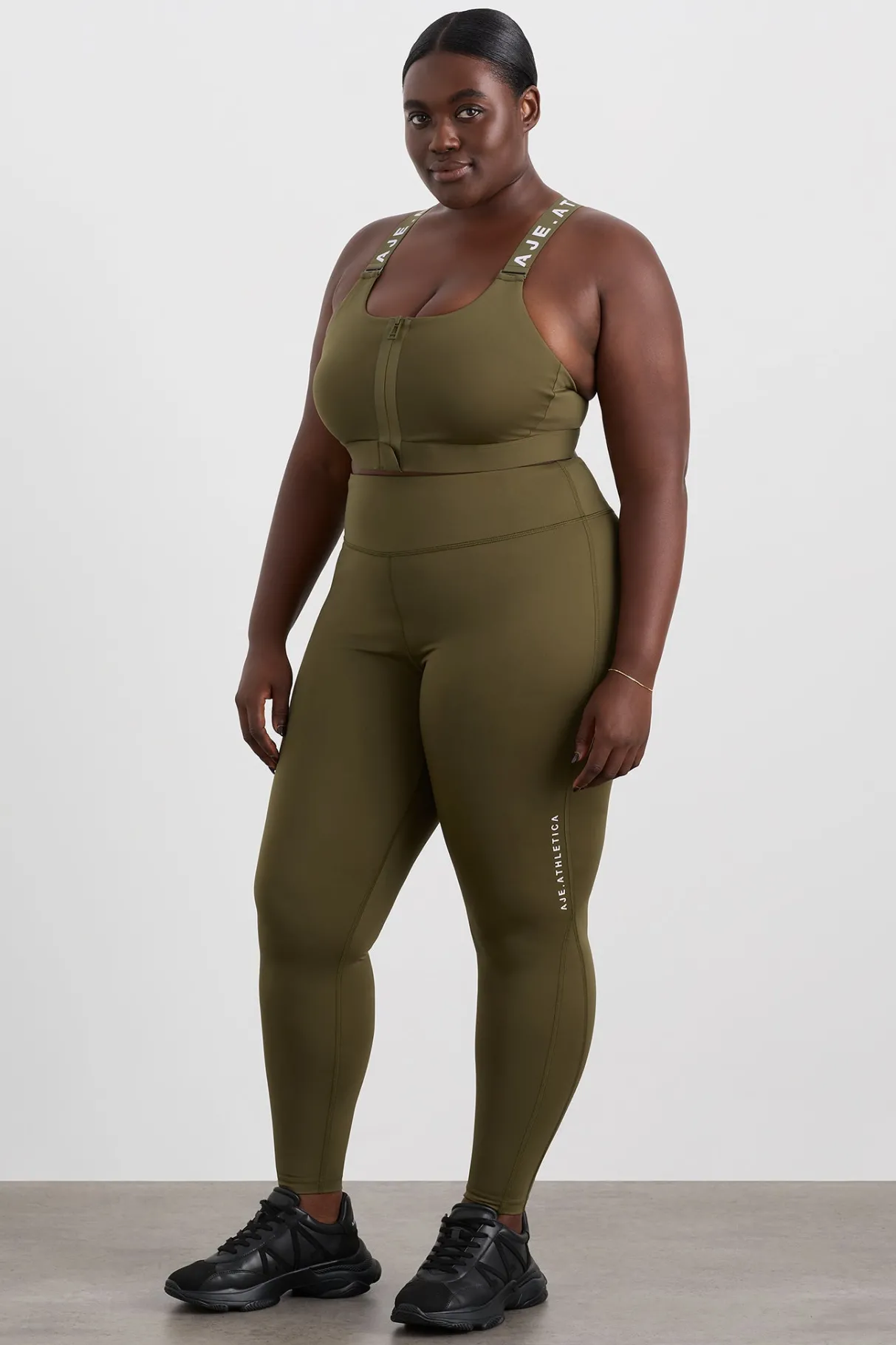 panelled__legging__8.webp Sale Aje ATHLETICA Panelled 7/8 Legging 236 Deep Khaki