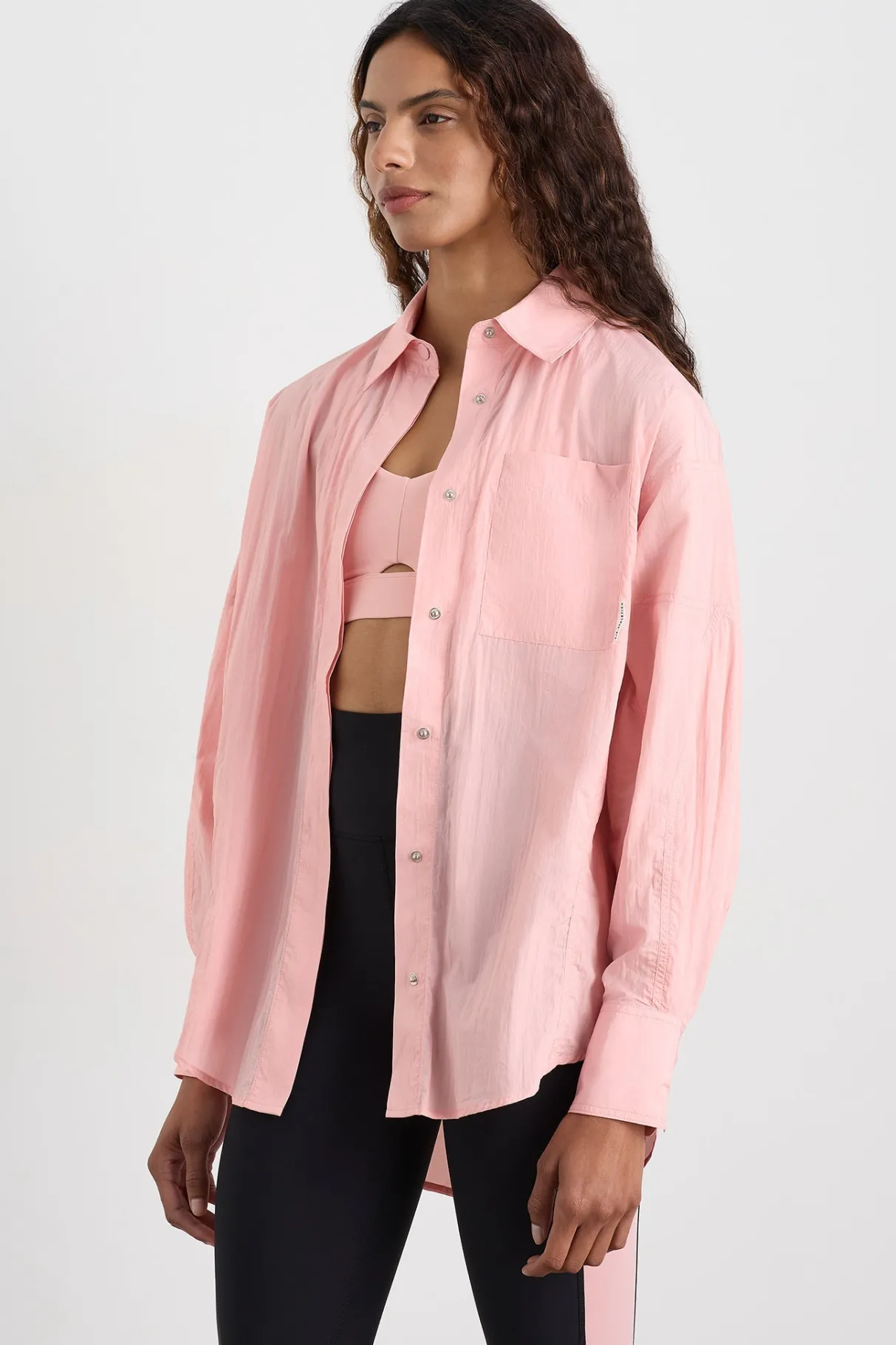 panelled_batwing_shirt__0.webp Shop Aje ATHLETICA Panelled Batwing Shirt 406 Millennial Pink