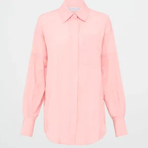 Shop Aje ATHLETICA Panelled Batwing Shirt 406 Millennial Pink