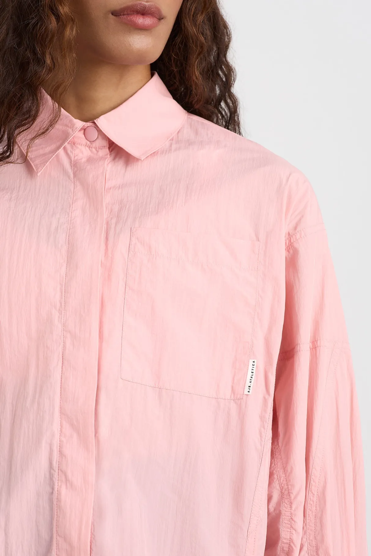 panelled_batwing_shirt__3.webp Shop Aje ATHLETICA Panelled Batwing Shirt 406 Millennial Pink