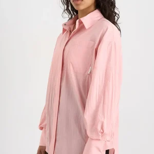 Shop Aje ATHLETICA Panelled Batwing Shirt 406 Millennial Pink