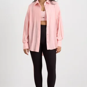 Shop Aje ATHLETICA Panelled Batwing Shirt 406 Millennial Pink