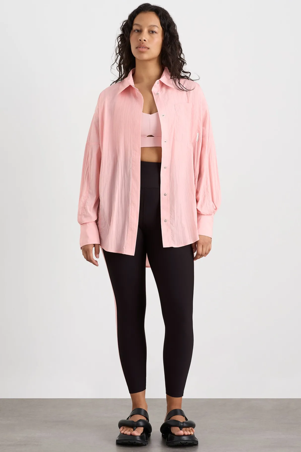 panelled_batwing_shirt__6.webp Shop Aje ATHLETICA Panelled Batwing Shirt 406 Millennial Pink