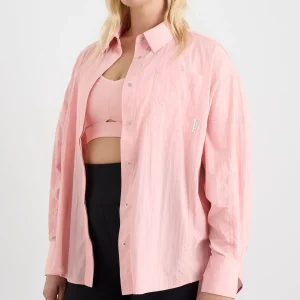Shop Aje ATHLETICA Panelled Batwing Shirt 406 Millennial Pink