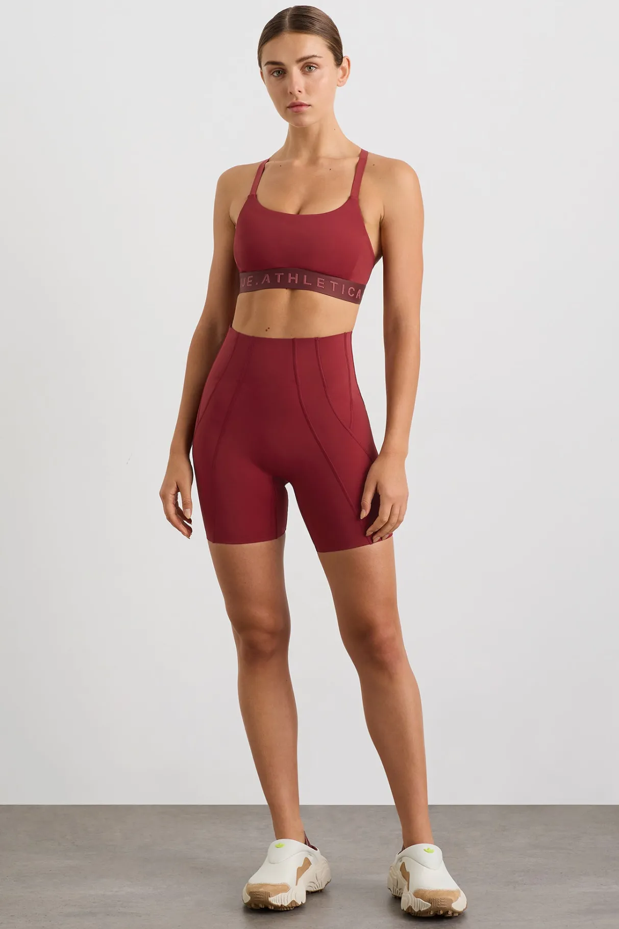 panelled_bike_shorts__0-1.webp Best Sale Aje ATHLETICA Panelled Bike Shorts 615 Plum Red