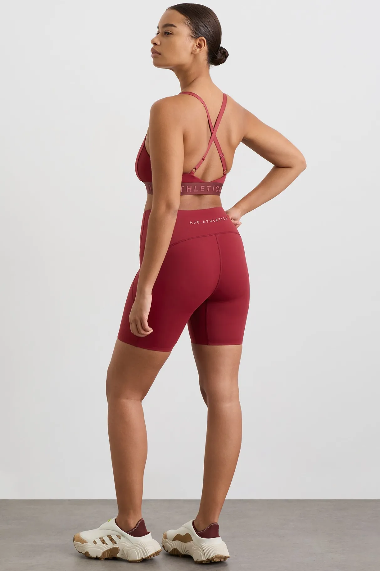 panelled_bike_shorts__10-1.webp Best Sale Aje ATHLETICA Panelled Bike Shorts 615 Plum Red