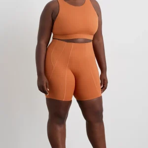 Online Aje ATHLETICA Panelled Bike Shorts 615 Copper Orange