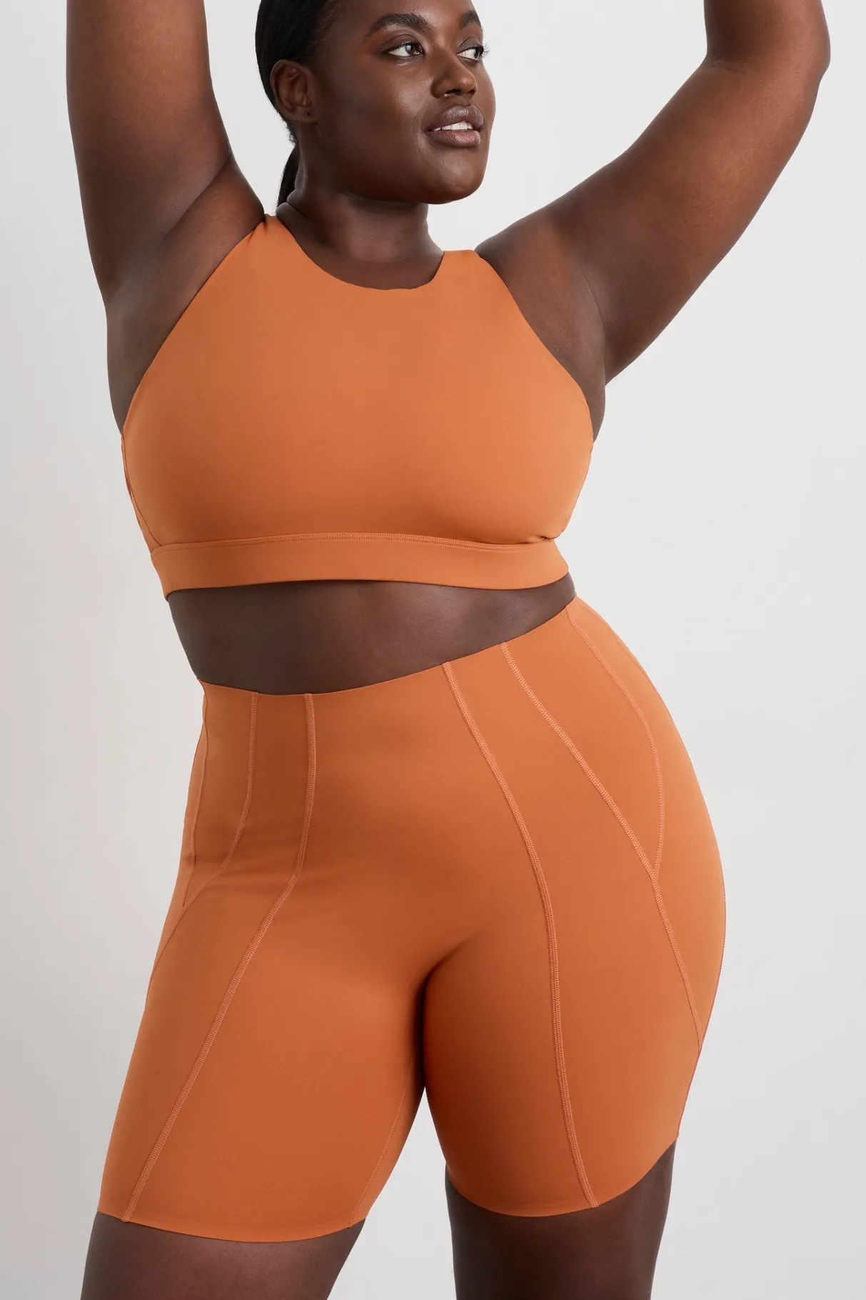 panelled_bike_shorts__13.webp Online Aje ATHLETICA Panelled Bike Shorts 615 Copper Orange