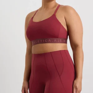 Best Sale Aje ATHLETICA Panelled Bike Shorts 615 Plum Red