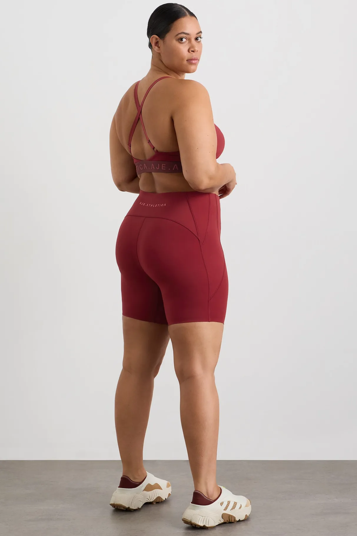 panelled_bike_shorts__15-1.webp Best Sale Aje ATHLETICA Panelled Bike Shorts 615 Plum Red