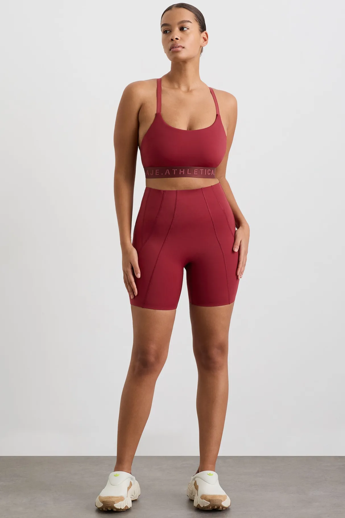 panelled_bike_shorts__6-1.webp Best Sale Aje ATHLETICA Panelled Bike Shorts 615 Plum Red