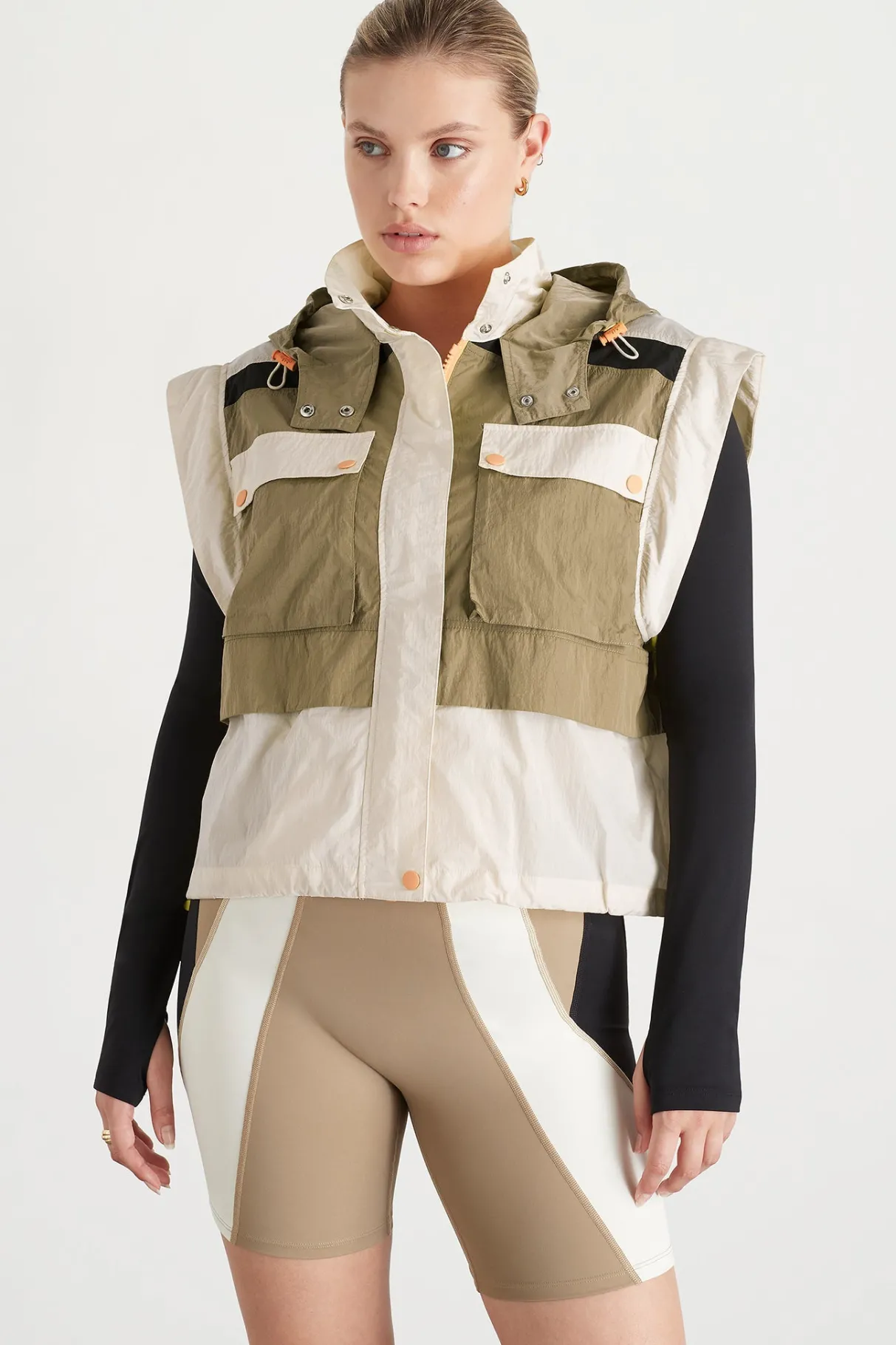 panelled_hybrid_jacket__11.webp Best Sale Aje ATHLETICA Panelled Hybrid Jacket 748 Soft Khaki-Multi