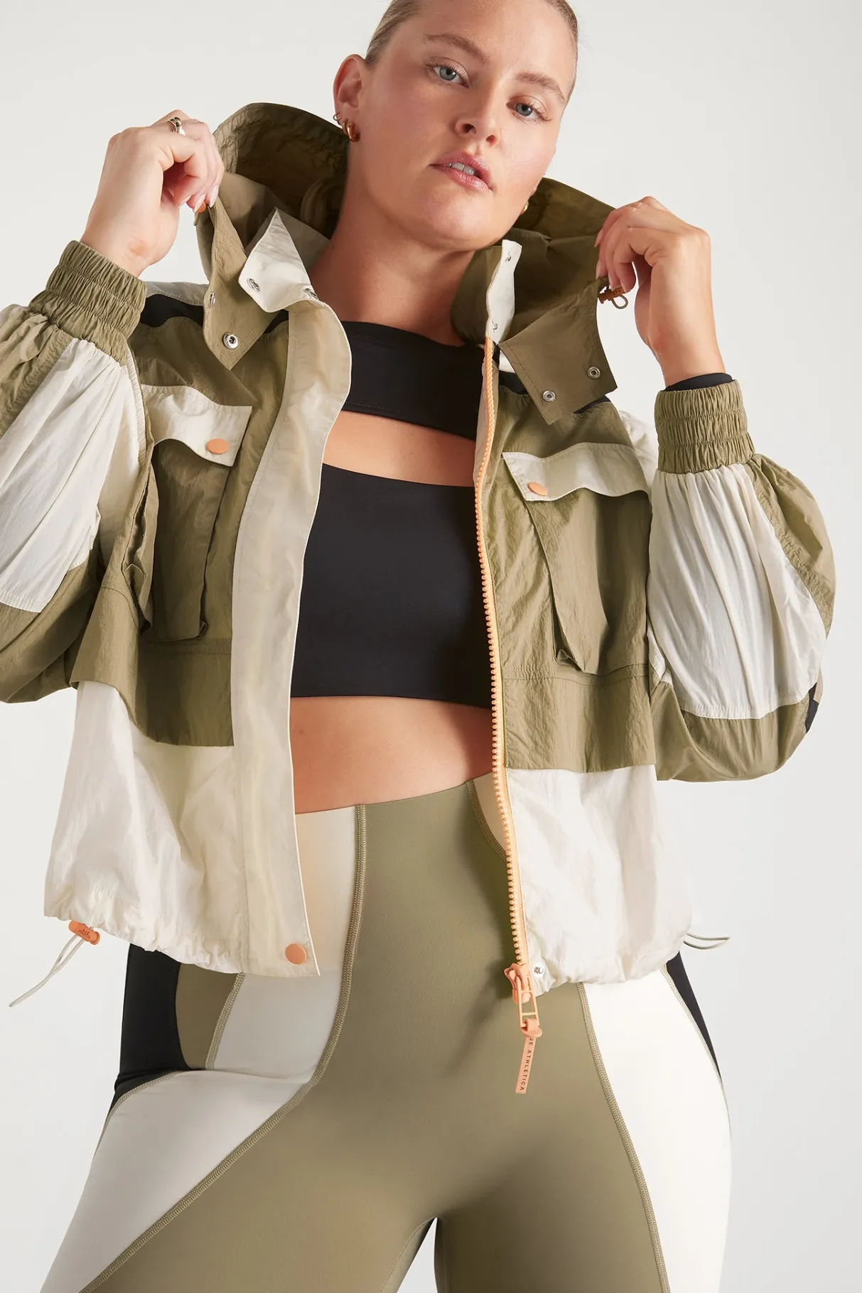 panelled_hybrid_jacket__13.webp Best Sale Aje ATHLETICA Panelled Hybrid Jacket 748 Soft Khaki-Multi