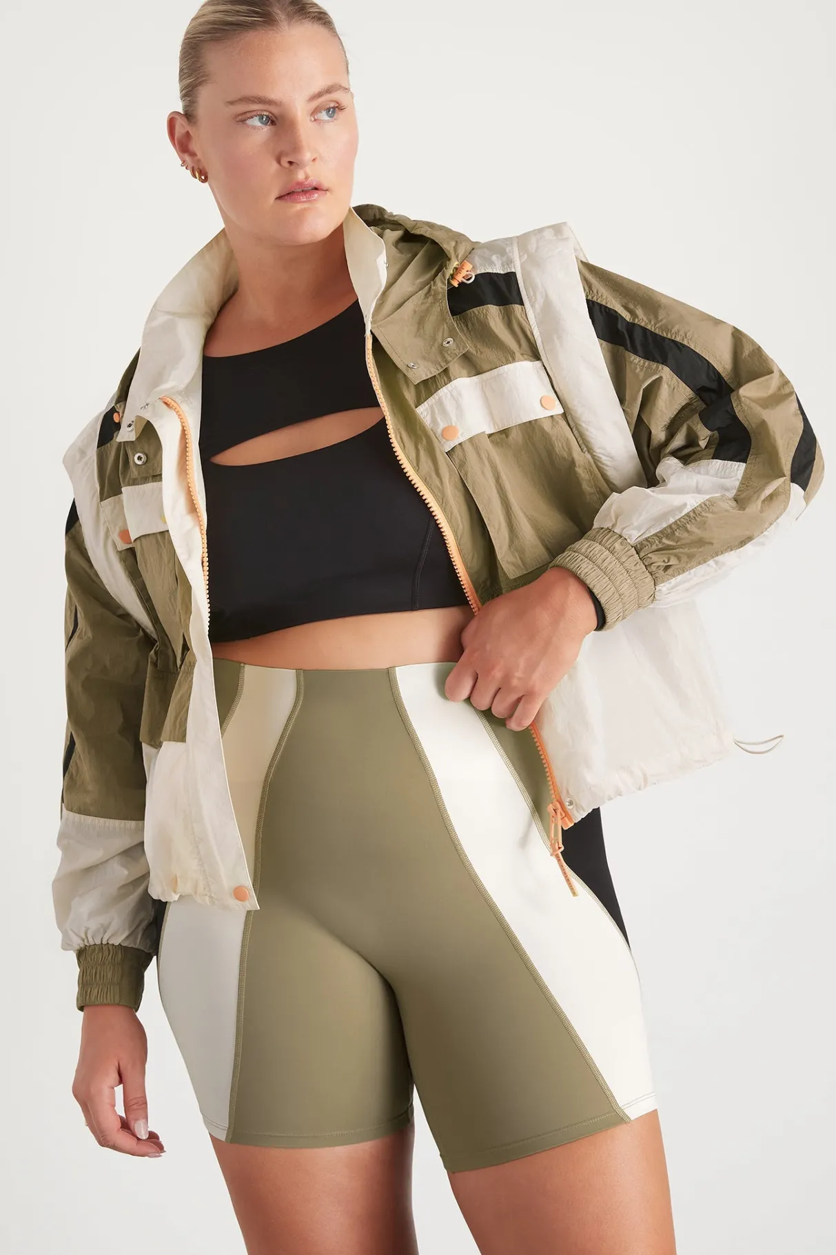 panelled_hybrid_jacket__16.webp Best Sale Aje ATHLETICA Panelled Hybrid Jacket 748 Soft Khaki-Multi
