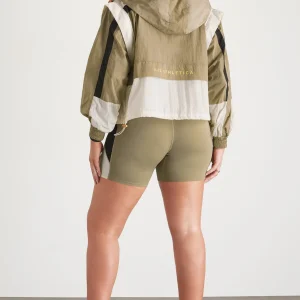 Best Sale Aje ATHLETICA Panelled Hybrid Jacket 748 Soft Khaki-Multi