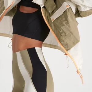 Best Sale Aje ATHLETICA Panelled Hybrid Jacket 748 Soft Khaki-Multi