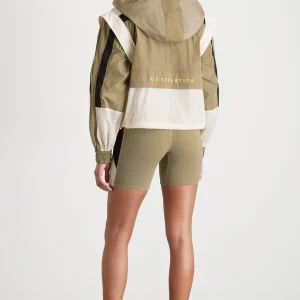 Best Sale Aje ATHLETICA Panelled Hybrid Jacket 748 Soft Khaki-Multi