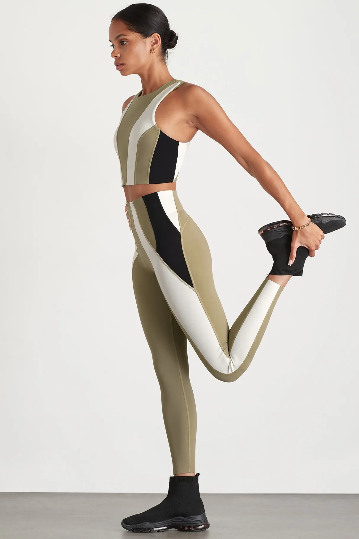 panelled_legging__0.webp Best Aje ATHLETICA Panelled Legging 211 Soft Khaki Multi