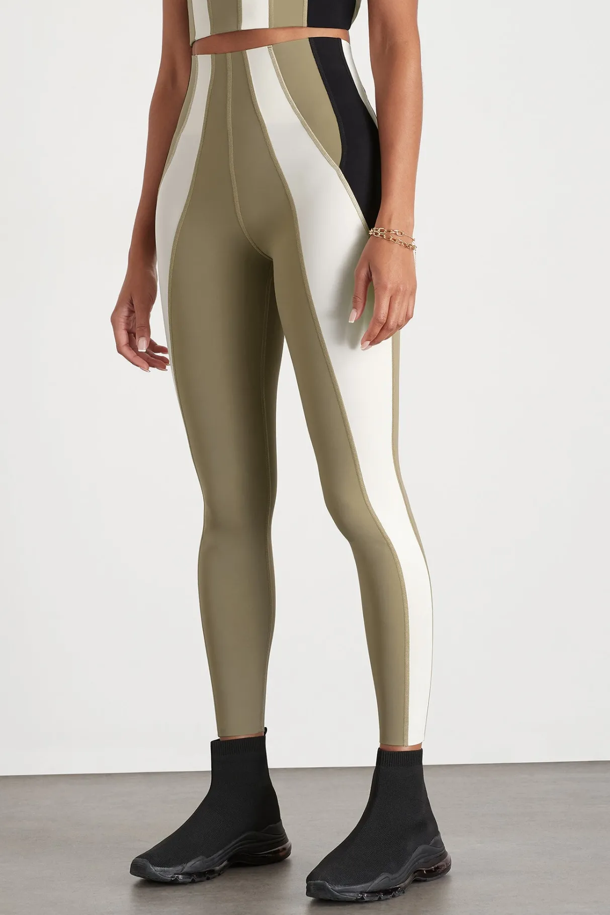 panelled_legging__2.webp Best Aje ATHLETICA Panelled Legging 211 Soft Khaki Multi