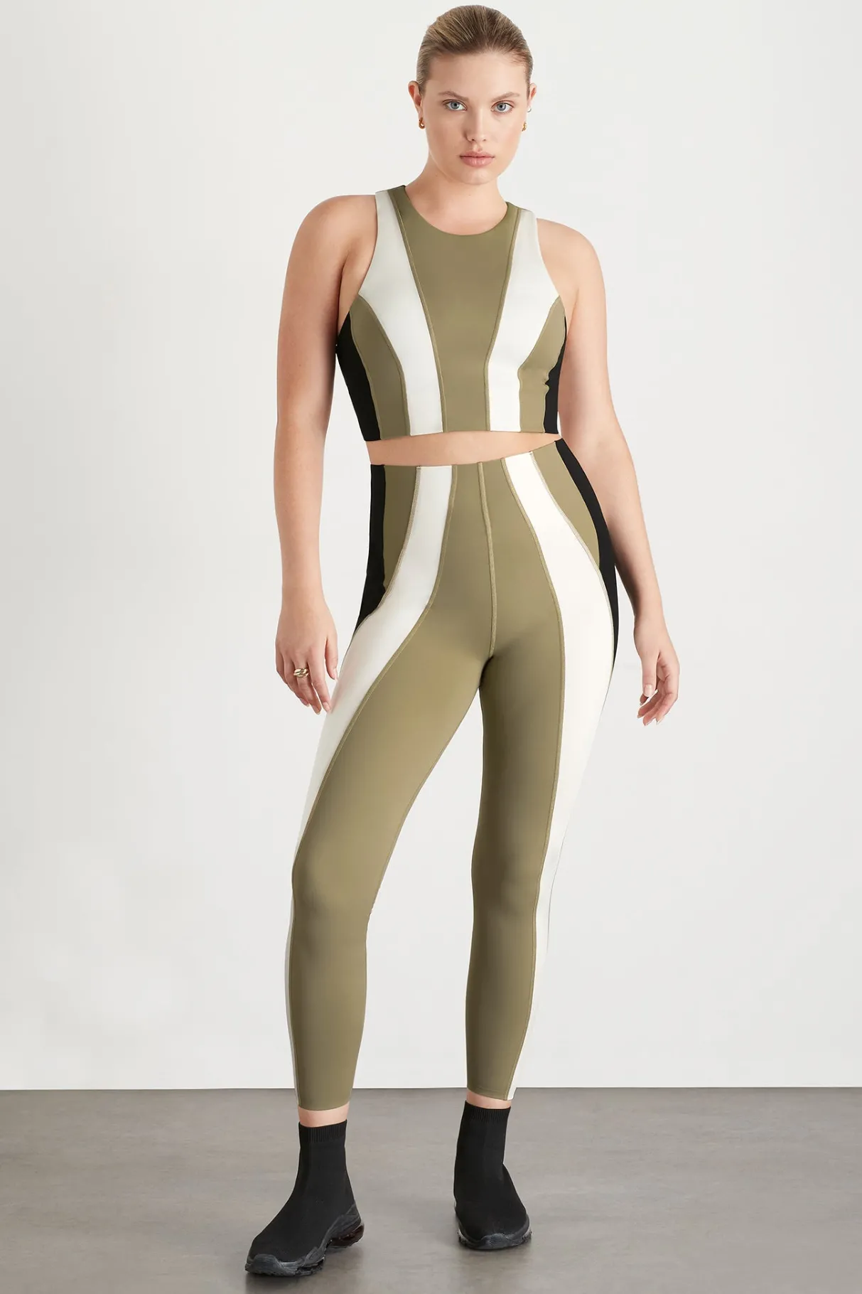 panelled_legging__6.webp Best Aje ATHLETICA Panelled Legging 211 Soft Khaki Multi