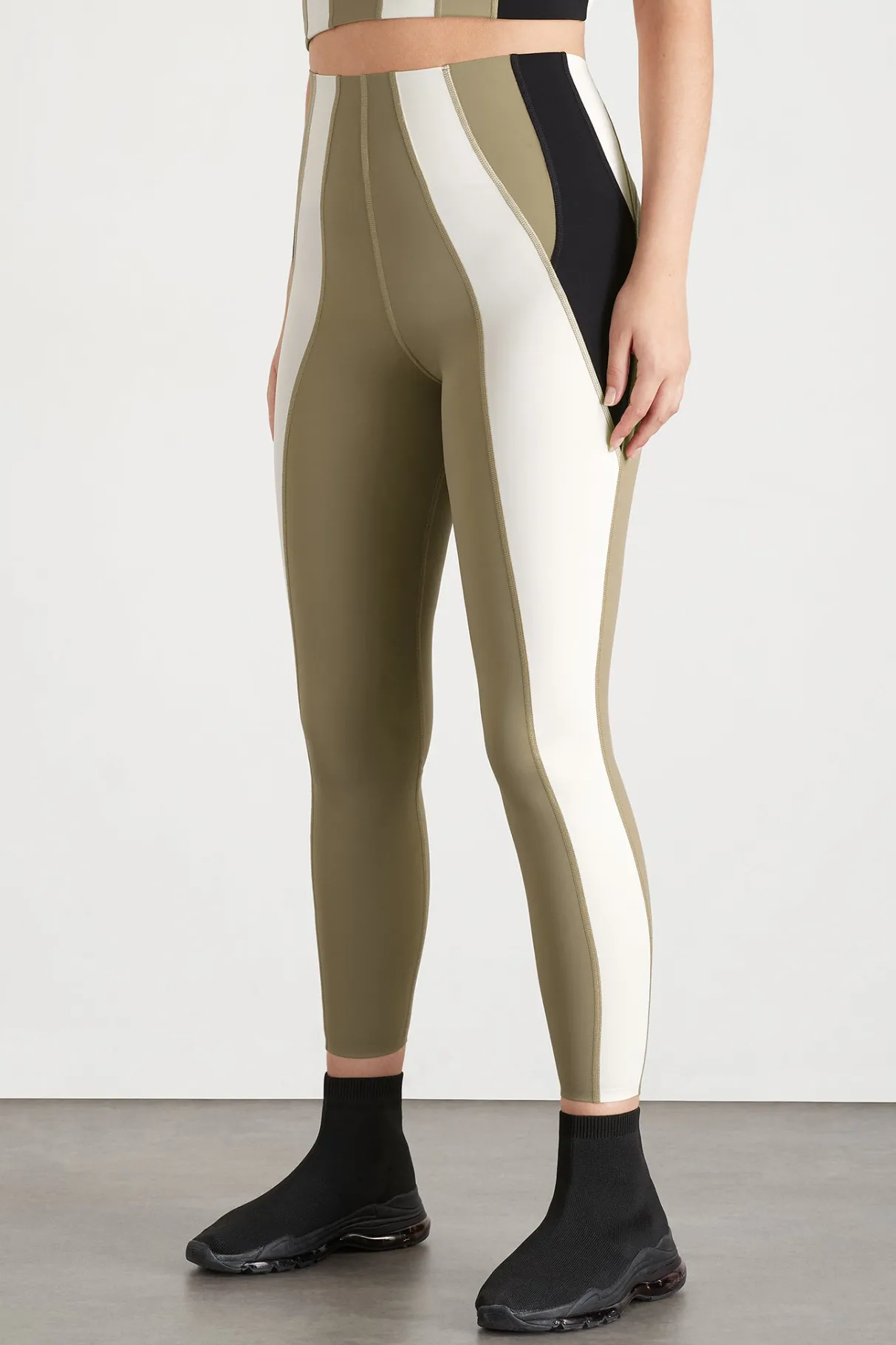 panelled_legging__7.webp Best Aje ATHLETICA Panelled Legging 211 Soft Khaki Multi