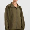 Clearance Aje ATHLETICA Panelled Spray Jacket 784 Deep Khaki