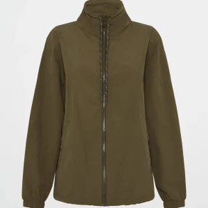 Clearance Aje ATHLETICA Panelled Spray Jacket 784 Deep Khaki