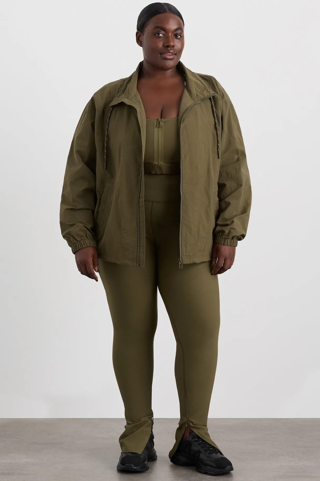 panelled_spray_jacket__10.webp Clearance Aje ATHLETICA Panelled Spray Jacket 784 Deep Khaki