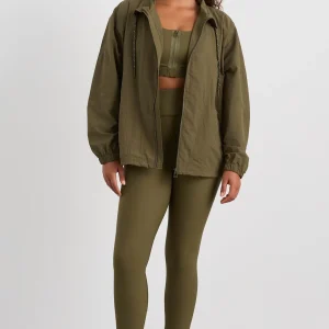 Clearance Aje ATHLETICA Panelled Spray Jacket 784 Deep Khaki
