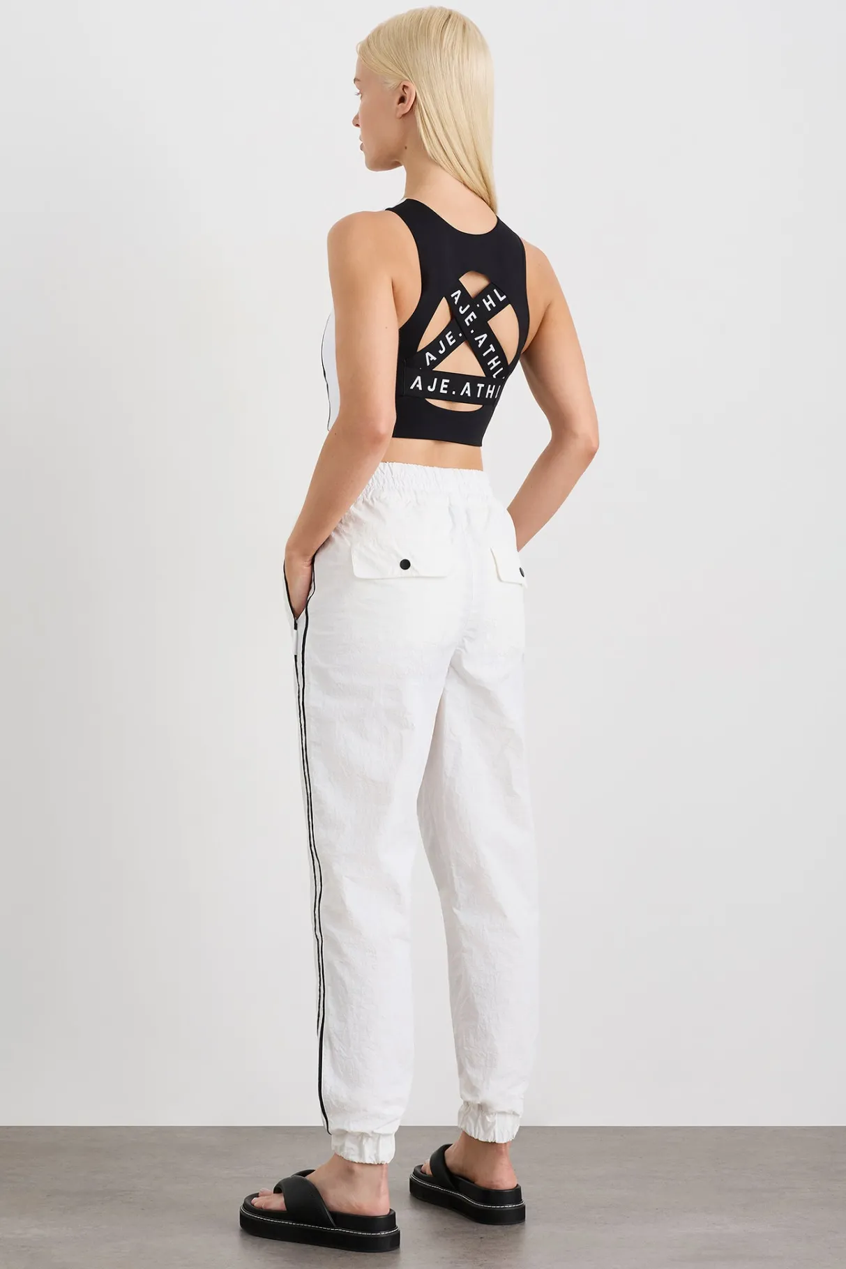 panelled_spray_pants__4.webp Sale Aje ATHLETICA Panelled Spray Pants 511 White/Black