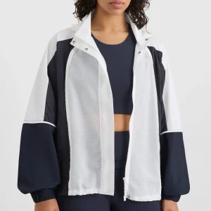 Clearance Aje ATHLETICA Panelled Zip Jacket 725 Galaxy Blue