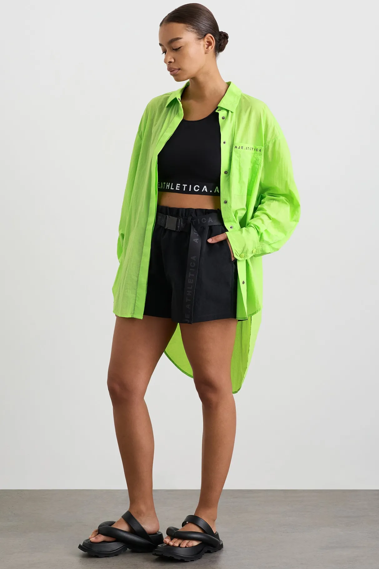 paperbag_spray_shorts__13.webp Online Aje ATHLETICA Paperbag Spray Shorts 365 Black