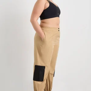 Cheap Aje ATHLETICA Parachute Pants 511 Natural Tan / Black