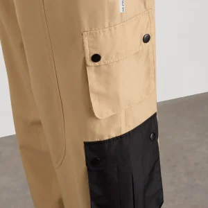 Cheap Aje ATHLETICA Parachute Pants 511 Natural Tan / Black