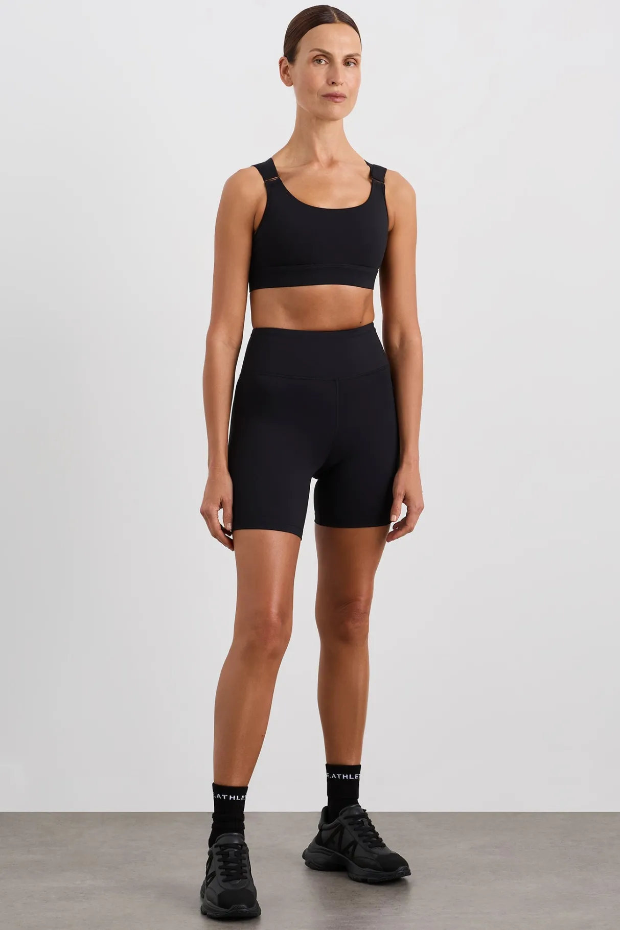 peached_mid_length_bike_short__0.webp Fashion Aje ATHLETICA Peached Mid Length Bike Short 601 Black