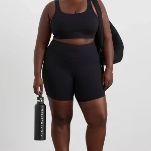 Fashion Aje ATHLETICA Peached Mid Length Bike Short 601 Black