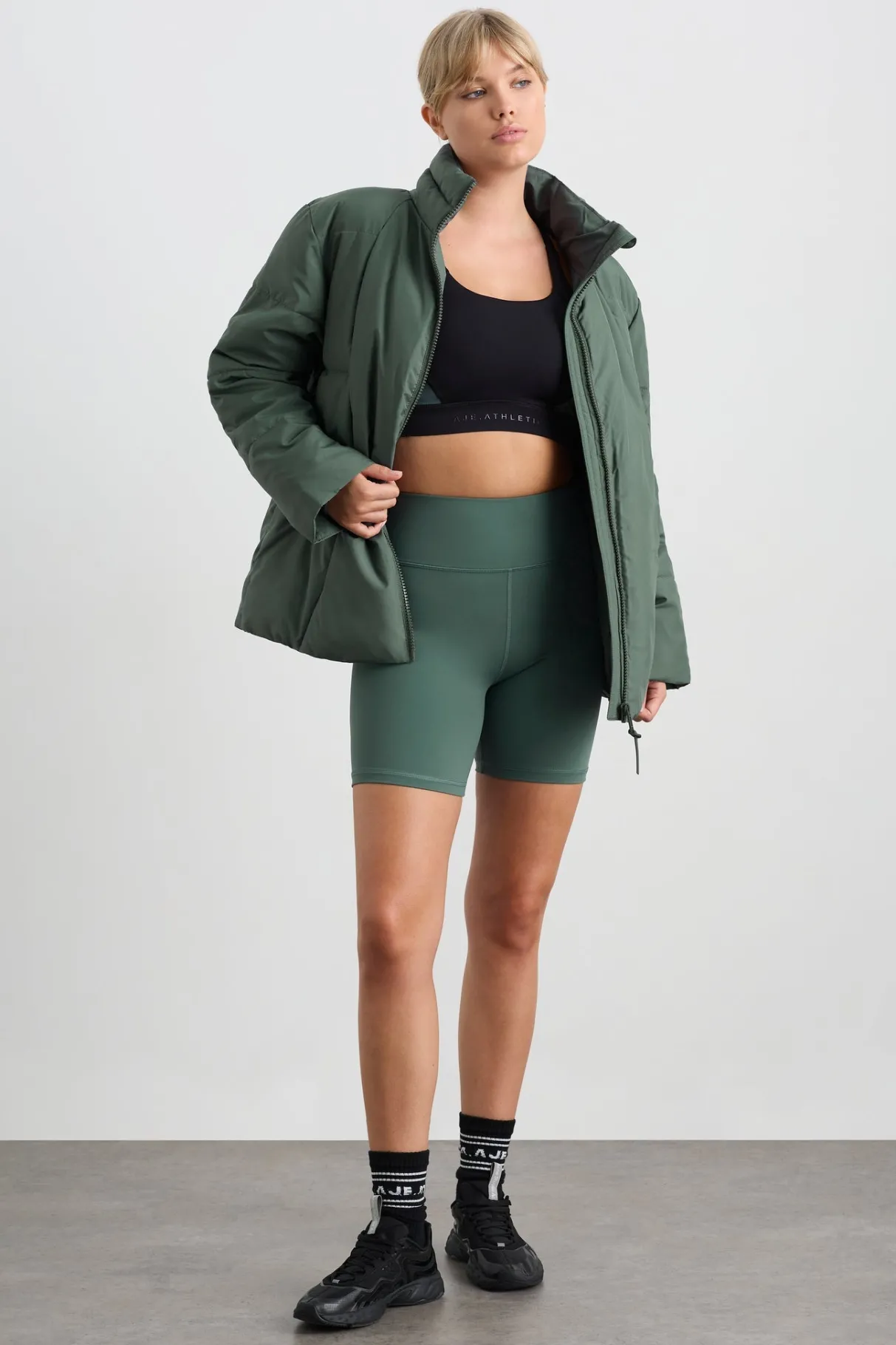 peplum_puffer__12.webp Online Aje ATHLETICA Peplum Puffer 753 Moss Green