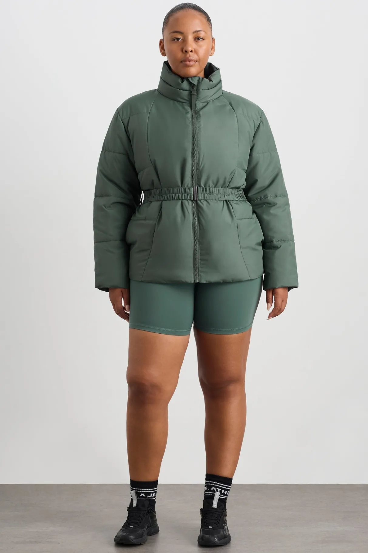 peplum_puffer__14.webp Online Aje ATHLETICA Peplum Puffer 753 Moss Green