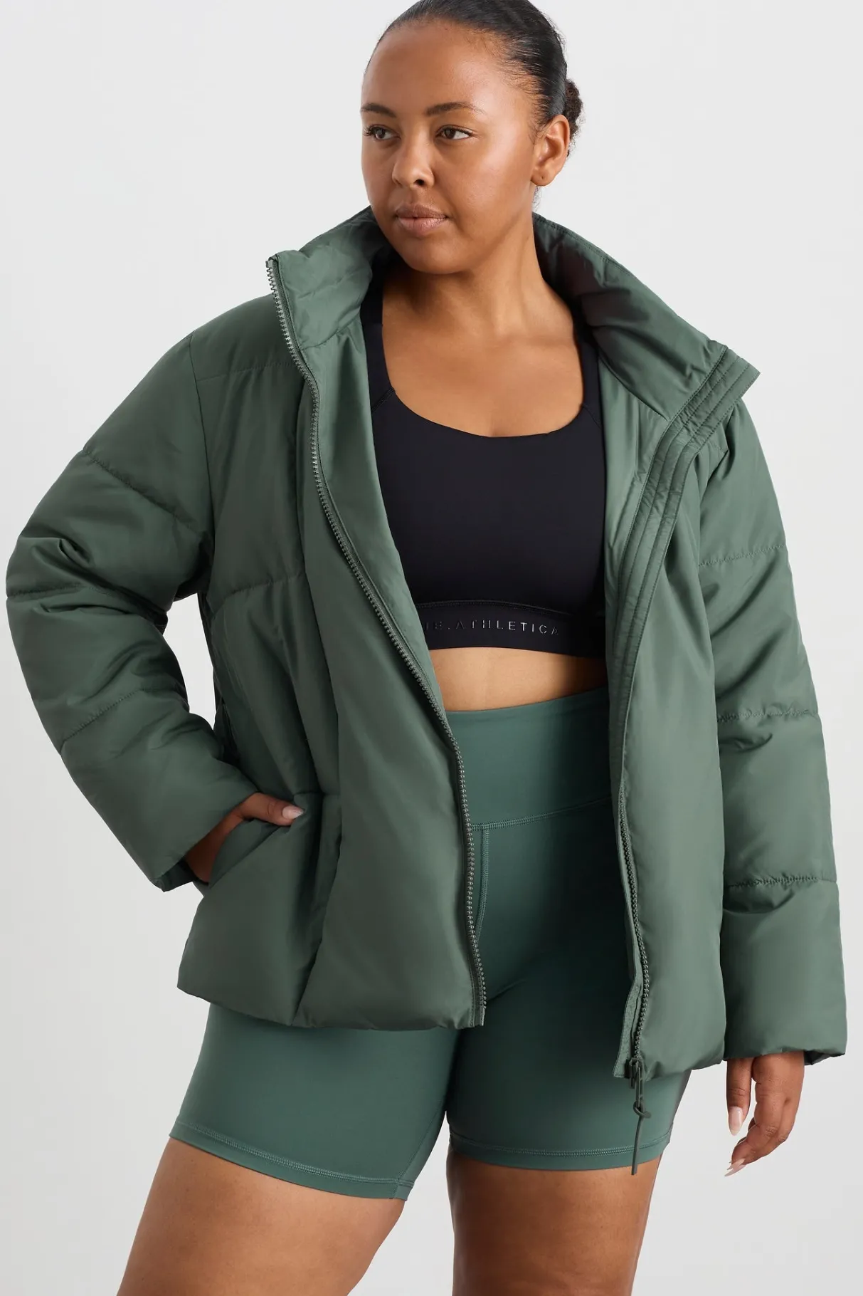 peplum_puffer__16.webp Online Aje ATHLETICA Peplum Puffer 753 Moss Green