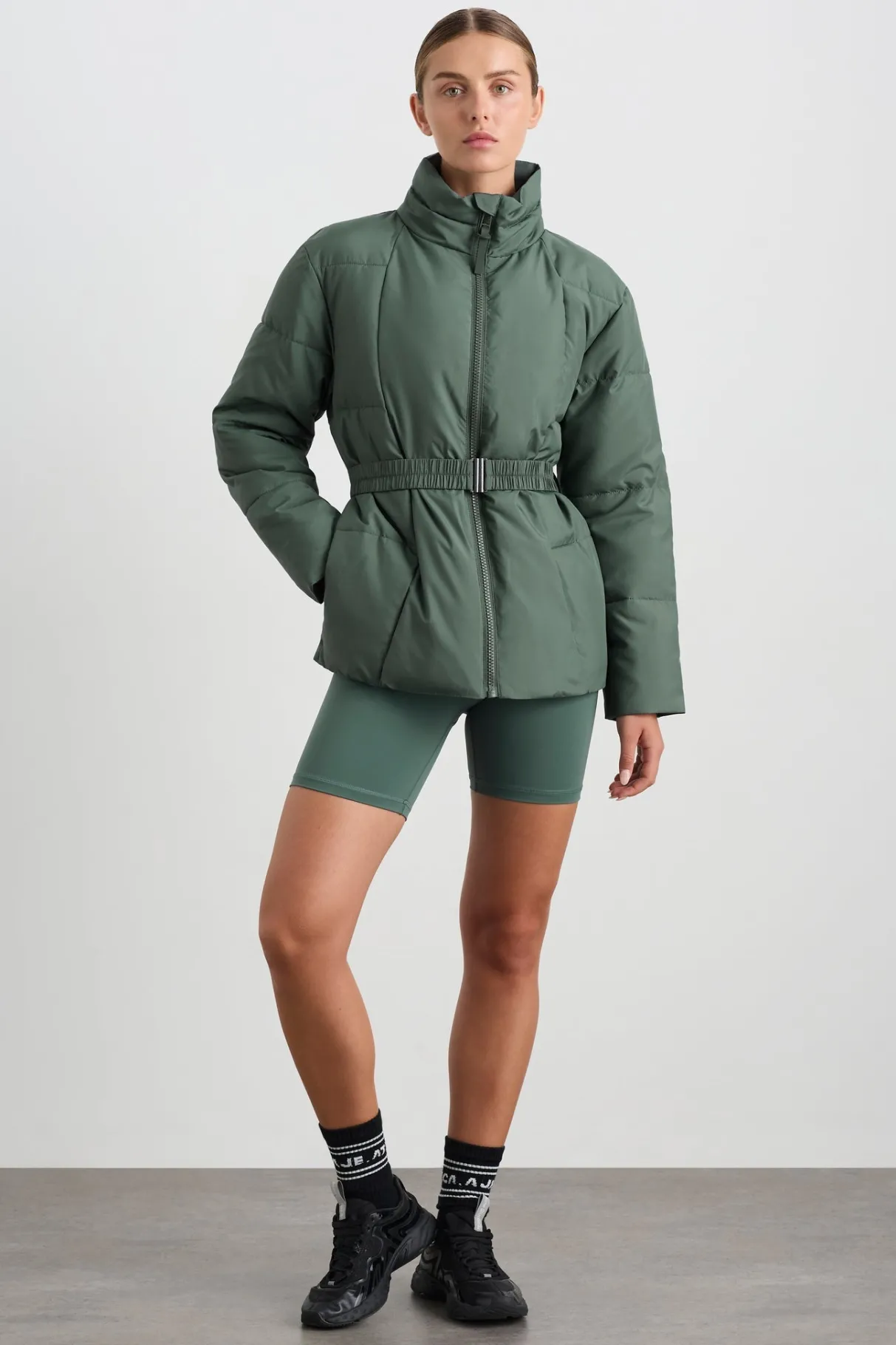 peplum_puffer__2.webp Online Aje ATHLETICA Peplum Puffer 753 Moss Green