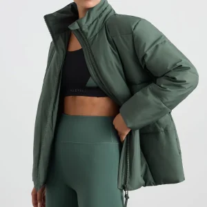 Online Aje ATHLETICA Peplum Puffer 753 Moss Green
