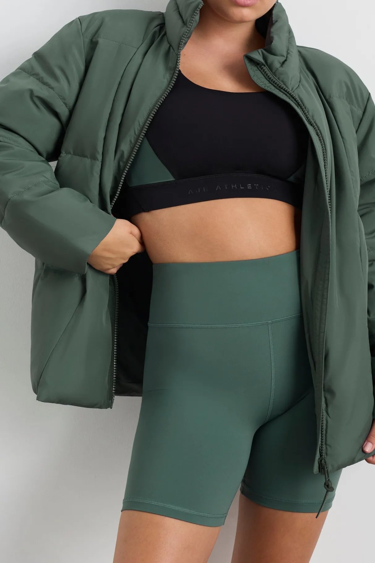 peplum_puffer__9.webp Online Aje ATHLETICA Peplum Puffer 753 Moss Green