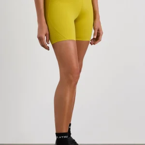 Flash Sale Aje ATHLETICA Perforated Hem Mid Length Short 601 Solar Blaze