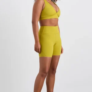 Flash Sale Aje ATHLETICA Perforated Hem Mid Length Short 601 Solar Blaze